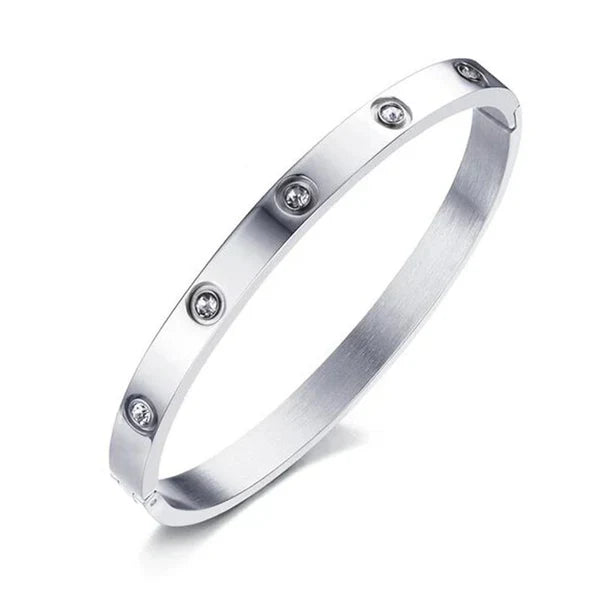18K Stainless Steel Love Bracelet - Silver