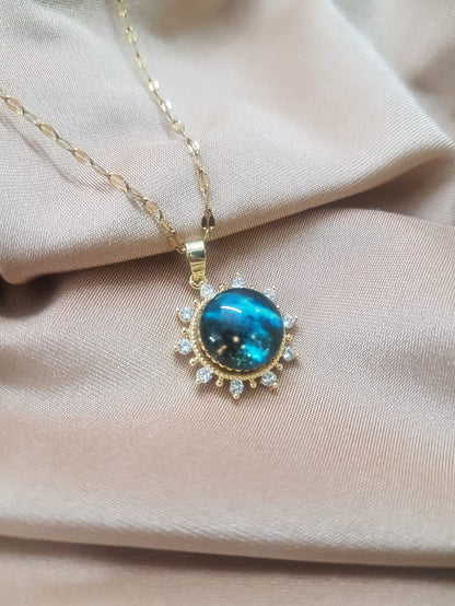 Dreamy Universe Stainless Steel Blue Necklace