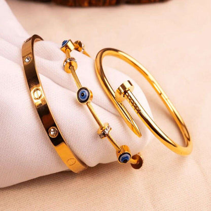 Gold-Plated Designer Bangle Combo