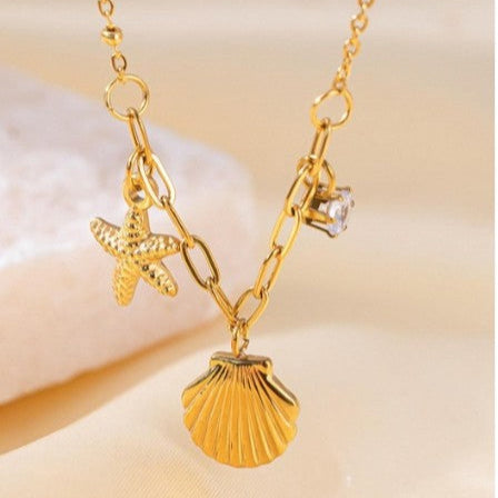 Sea Shell Charm Necklace